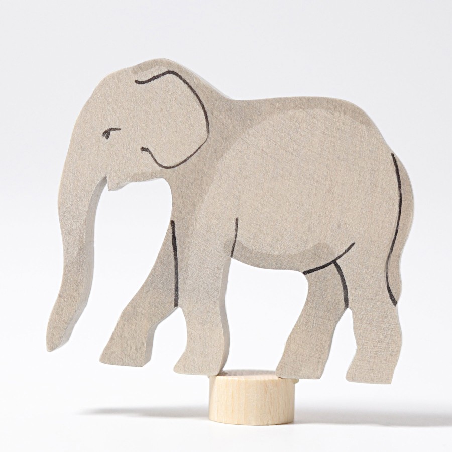 Grimm'S Birthday Rings & Decorations | Grimm’s Wooden Toys Grimm'S Birthday Rings & Decorations Grimm'S Elephant Decoration Handpainted