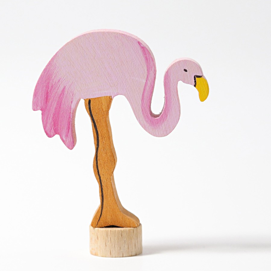 Grimm'S Birthday Rings & Decorations | Grimm’s Wooden Toys Grimm'S Birthday Rings & Decorations Grimm'S Flamingo Decoration Handpainted