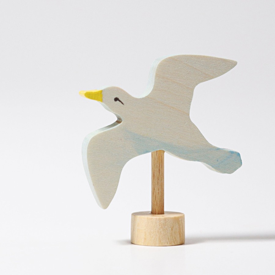 Grimm'S Birthday Rings & Decorations | Grimm’s Wooden Toys Grimm'S Birthday Rings & Decorations Grimm'S Seagull Decoration Handpainted