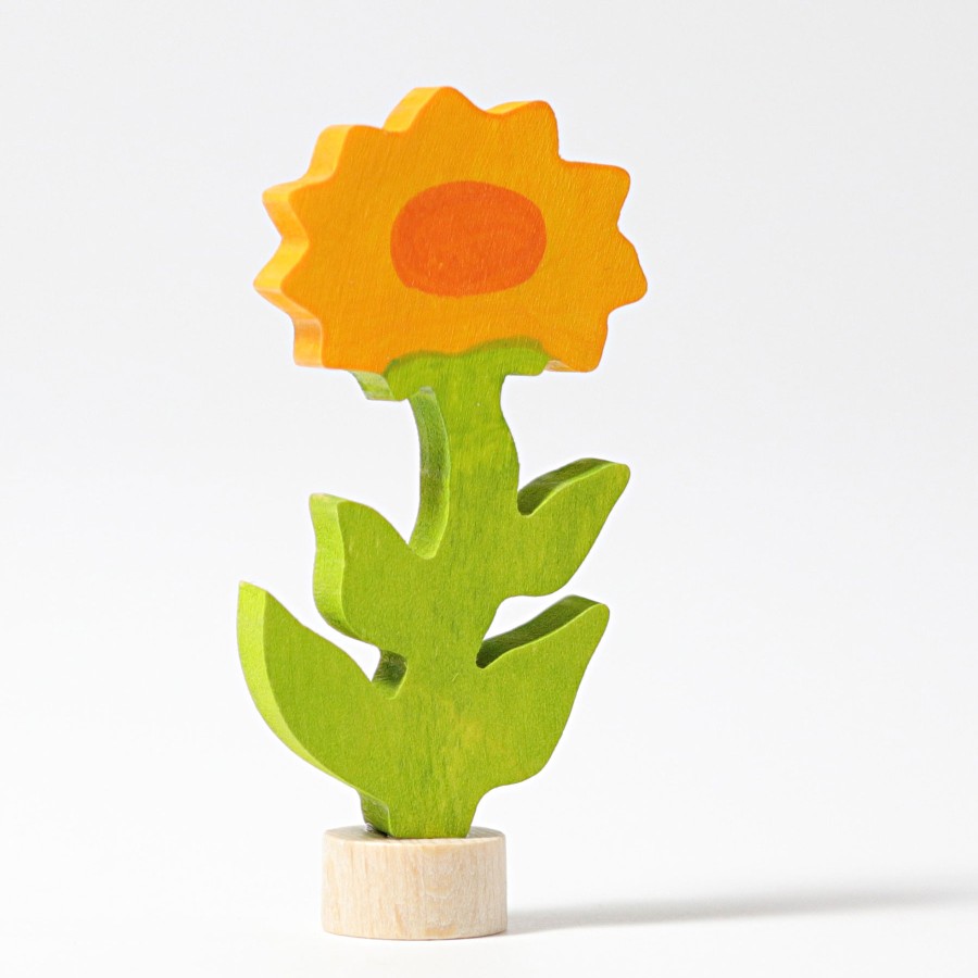 Grimm'S Birthday Rings & Decorations | Grimm’s Wooden Toys Grimm'S Birthday Rings & Decorations Grimm'S Calendula Flower Decoration-Handpainted