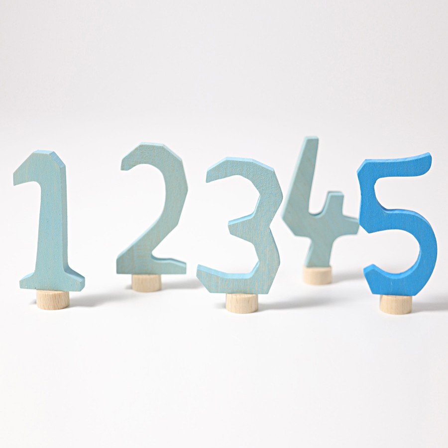 Grimm'S Birthday Rings & Decorations | Grimm’s Wooden Toys Grimm'S Birthday Rings & Decorations Grimm'S Number Set Blue 1-5