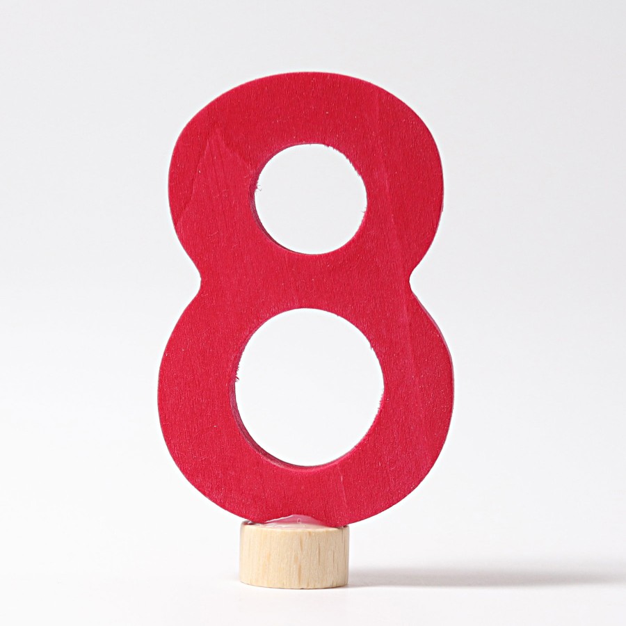 Grimm'S Birthday Rings & Decorations | Grimm’s Wooden Toys Grimm'S Birthday Rings & Decorations Grimm'S Decorative Number 8