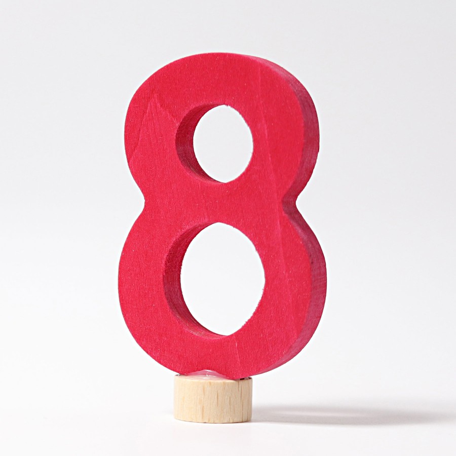 Grimm'S Birthday Rings & Decorations | Grimm’s Wooden Toys Grimm'S Birthday Rings & Decorations Grimm'S Decorative Number 8