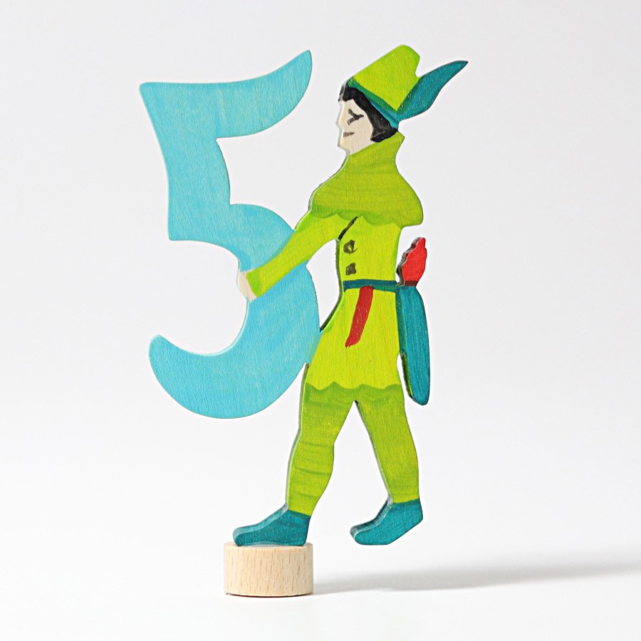 Grimm'S Birthday Rings & Decorations | Grimm’s Wooden Toys Grimm'S Birthday Rings & Decorations Grimm'S Fairy Figure 5 Robin Decoration