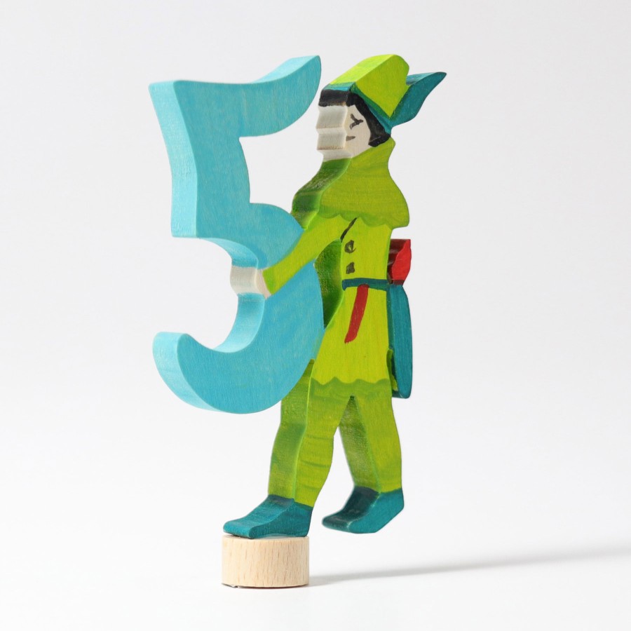 Grimm'S Birthday Rings & Decorations | Grimm’s Wooden Toys Grimm'S Birthday Rings & Decorations Grimm'S Fairy Figure 5 Robin Decoration