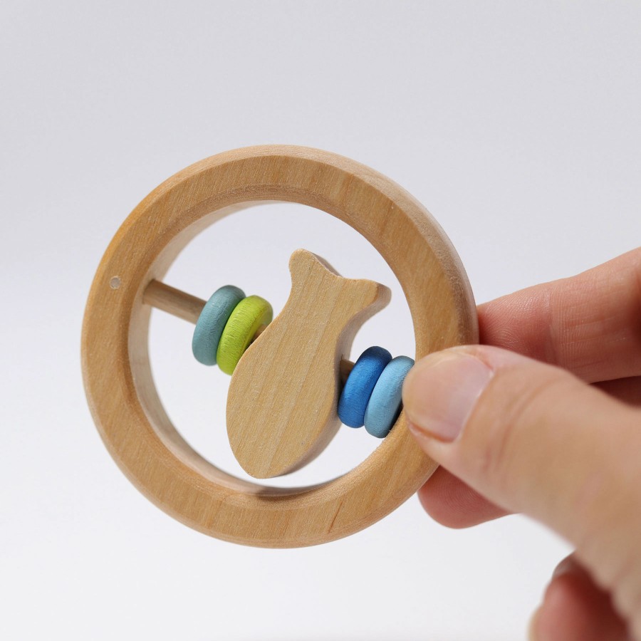 Wooden Rattles & Teething Toys | Grimm’s Wooden Toys Wooden Rattles & Teething Toys Grimm'S Rattle Fish Zeppo