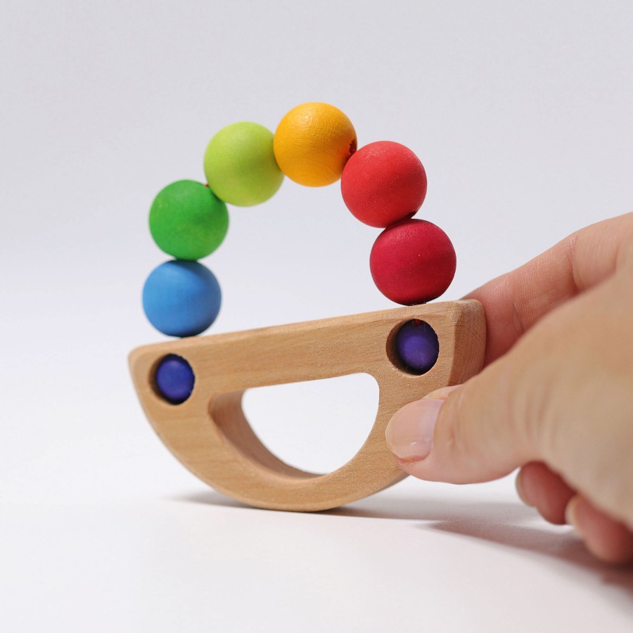 Wooden Rattles & Teething Toys | Grimm’s Wooden Toys Wooden Rattles & Teething Toys Grimm'S Grasping Toy Rainbow Boat