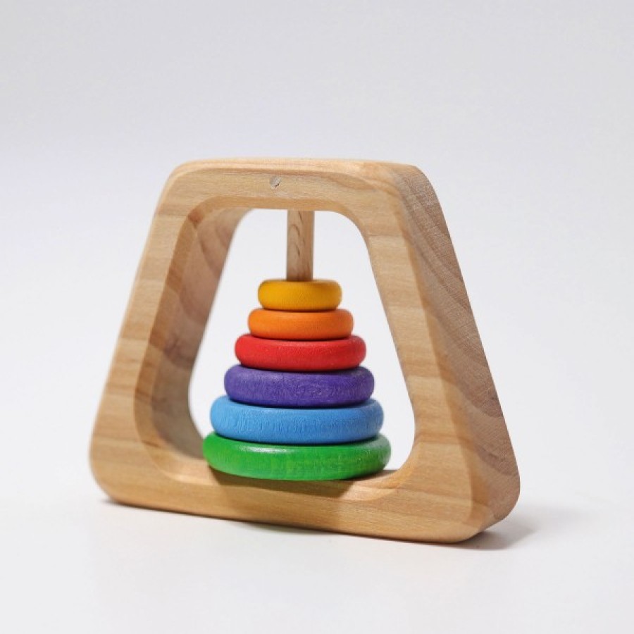 Wooden Rattles & Teething Toys | Grimm’s Wooden Toys Wooden Rattles & Teething Toys Grimm'S Pyramid Rattle