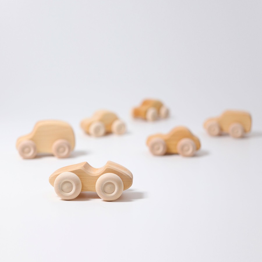 Wooden Cars: Grimm'S | Grimm’s Wooden Toys Wooden Cars: Grimm'S Grimm'S Cars Natural, Set Of 6