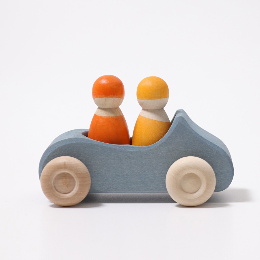 Wooden Cars: Grimm'S | Grimm’s Wooden Toys Wooden Cars: Grimm'S Grimm'S Convertible Blue