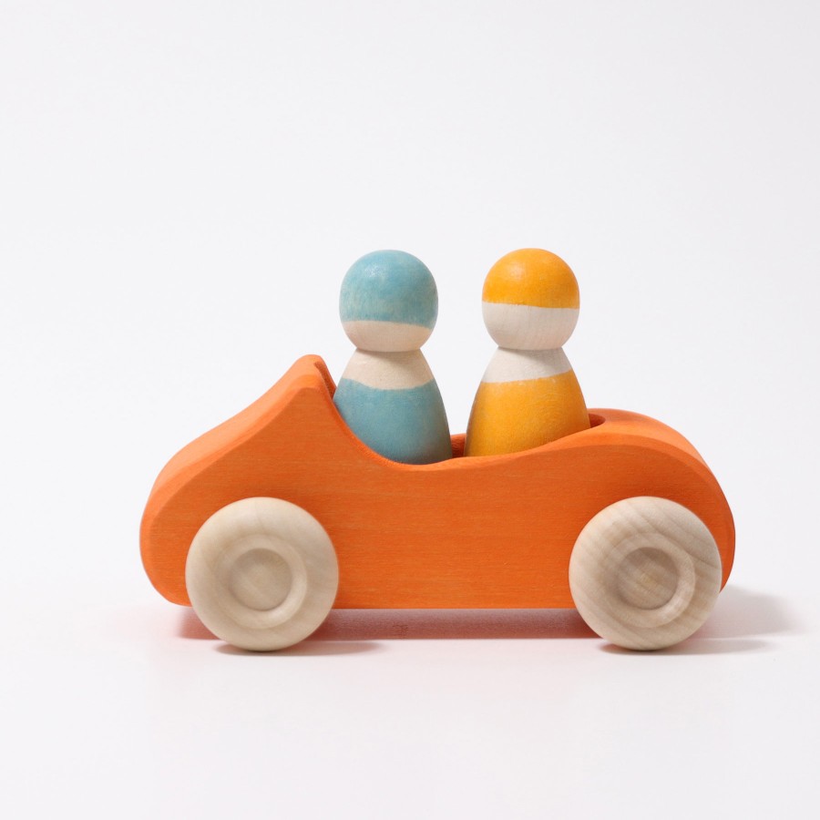 Wooden Cars: Grimm'S | Grimm’s Wooden Toys Wooden Cars: Grimm'S Grimm'S Convertible Orange