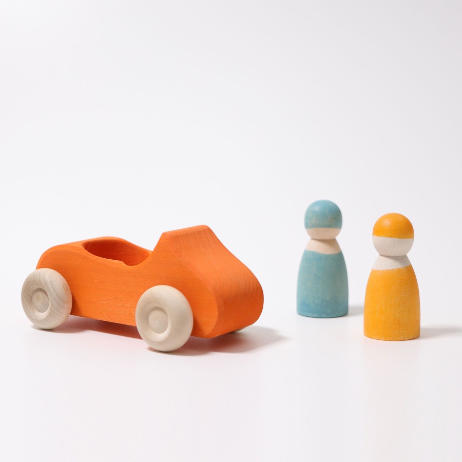 Wooden Cars: Grimm'S | Grimm’s Wooden Toys Wooden Cars: Grimm'S Grimm'S Convertible Orange