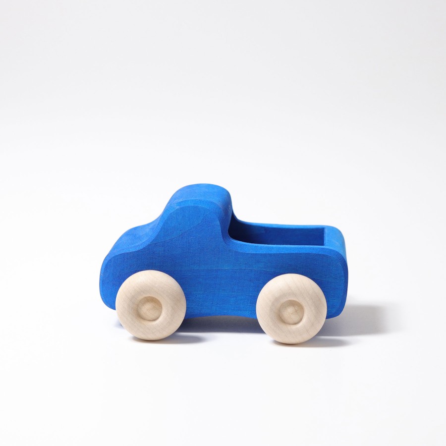 Wooden Cars: Grimm'S | Grimm’s Wooden Toys Wooden Cars: Grimm'S Grimm'S Truck Blue, Small