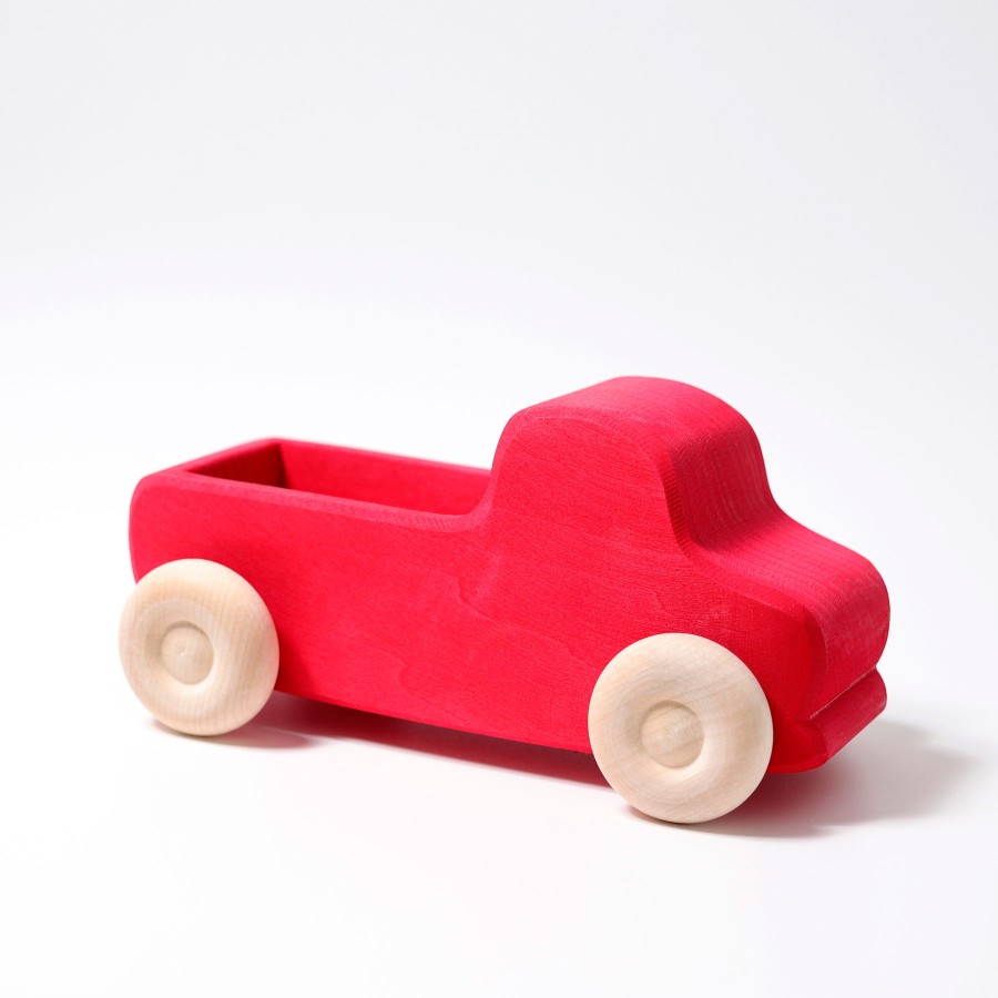 Wooden Cars: Grimm'S | Grimm’s Wooden Toys Wooden Cars: Grimm'S Grimm'S Truck Red Large