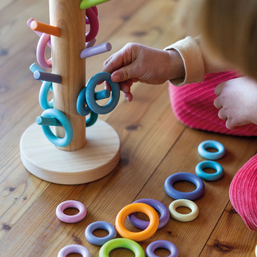 Sorting & Threading | Grimm’s Wooden Toys Sorting & Threading Grimm'S Sorting Helper Pastel