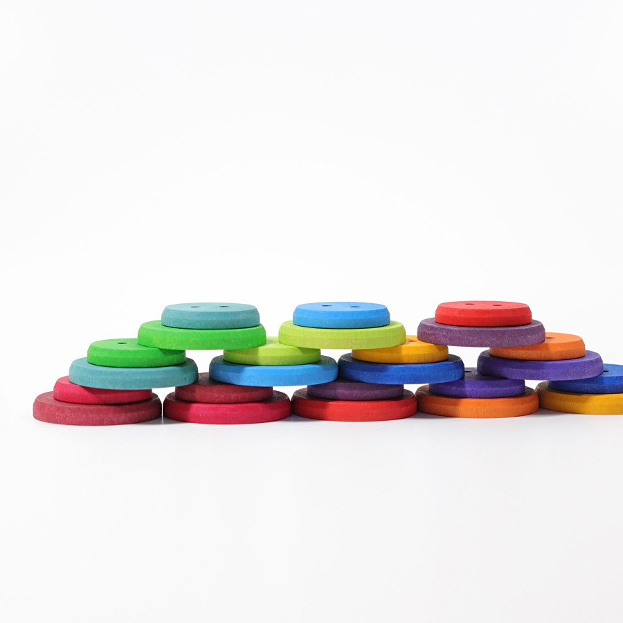 Sorting & Threading | Grimm’s Wooden Toys Sorting & Threading Grimm'S Buttons Large