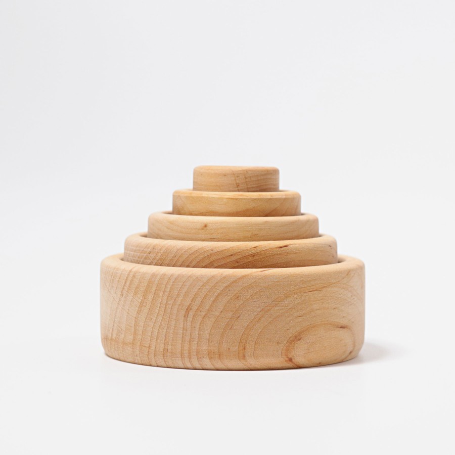 My First Grimm'S | Grimm’s Wooden Toys My First Grimm'S Grimm'S Stacking Bowls Natural