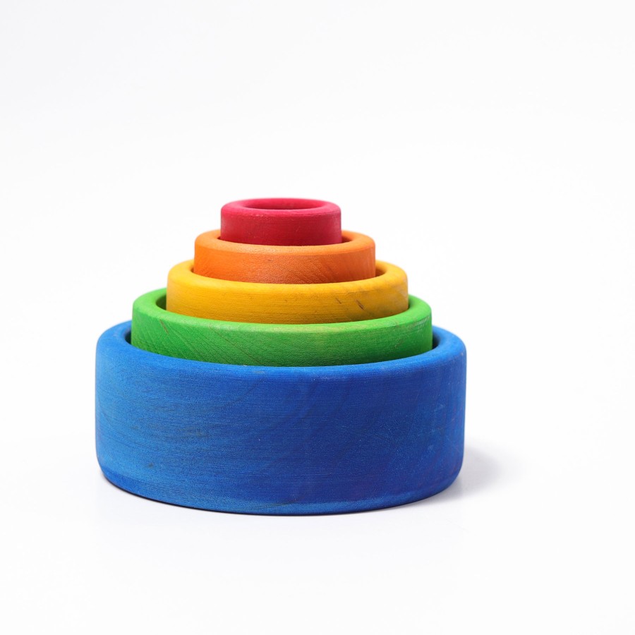 My First Grimm'S | Grimm’s Wooden Toys My First Grimm'S Grimm'S Stacking Bowls Blue