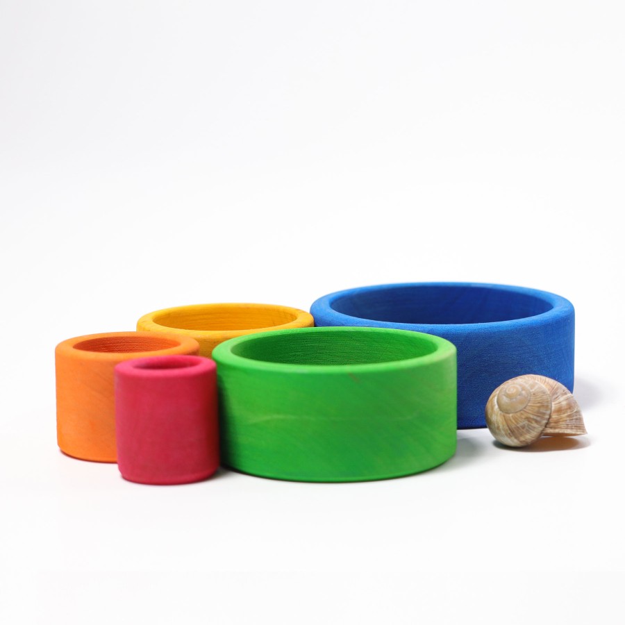 My First Grimm'S | Grimm’s Wooden Toys My First Grimm'S Grimm'S Stacking Bowls Blue