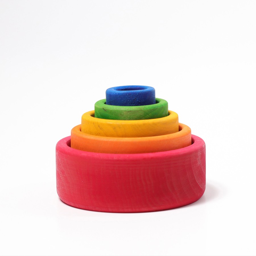 My First Grimm'S | Grimm’s Wooden Toys My First Grimm'S Grimm'S Stacking Bowls Red