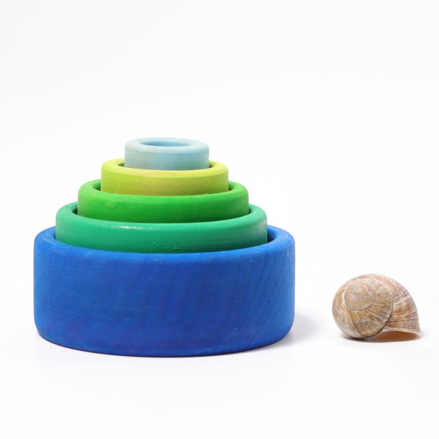 My First Grimm'S | Grimm’s Wooden Toys My First Grimm'S Grimm'S Stacking Bowls Ocean