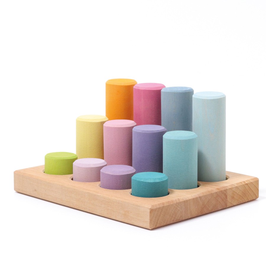 My First Grimm'S | Grimm’s Wooden Toys My First Grimm'S Grimm'S Rollers Small Sorting Game Pastel