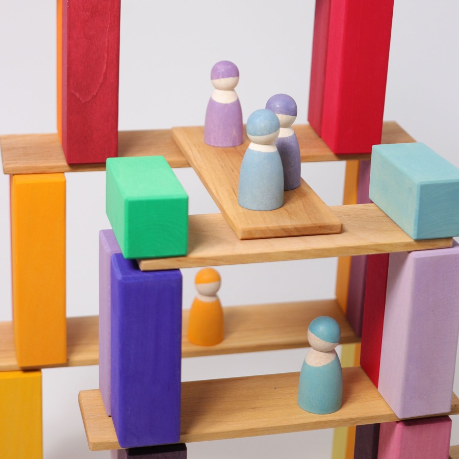 Grimm'S Rainbows & Creative Play | Grimm’s Wooden Toys Grimm'S Rainbows & Creative Play Grimm'S 12 Friends Pastel