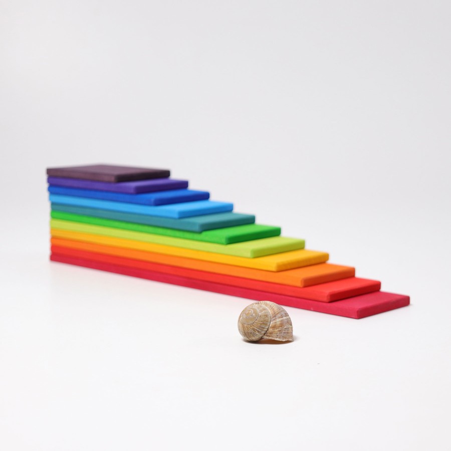 Grimm'S Rainbows & Creative Play | Grimm’s Wooden Toys Grimm'S Rainbows & Creative Play Grimm'S Building Boards Rainbow