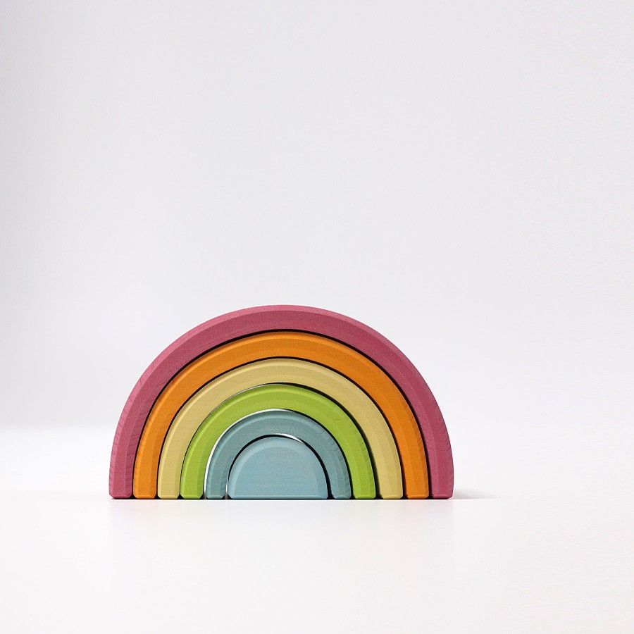 Grimm'S Rainbows & Creative Play | Grimm’s Wooden Toys Grimm'S Rainbows & Creative Play Grimm'S Rainbow Medium Pastel