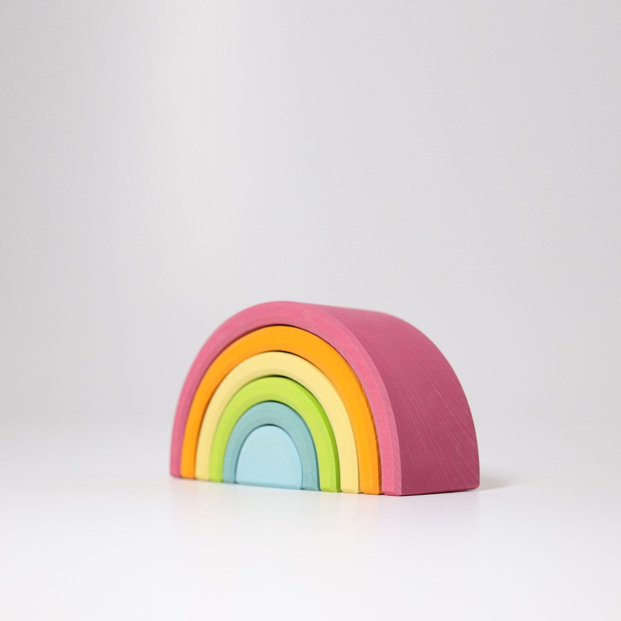 Grimm'S Rainbows & Creative Play | Grimm’s Wooden Toys Grimm'S Rainbows & Creative Play Grimm'S Rainbow Medium Pastel