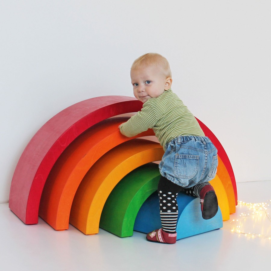 Tents & Playstands | Grimm’s Wooden Toys Tents & Playstands Grimm'S Giant Rainbow - 5 Pcs | Honeybee Toys