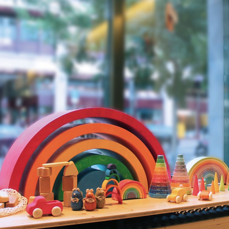 Tents & Playstands | Grimm’s Wooden Toys Tents & Playstands Grimm'S Giant Rainbow - 5 Pcs | Honeybee Toys