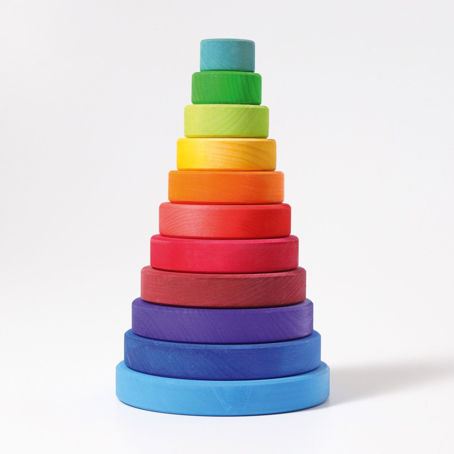 My First Grimm'S | Grimm’s Wooden Toys My First Grimm'S Grimm'S Conical Tower Rainbow