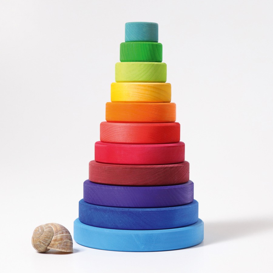 My First Grimm'S | Grimm’s Wooden Toys My First Grimm'S Grimm'S Conical Tower Rainbow