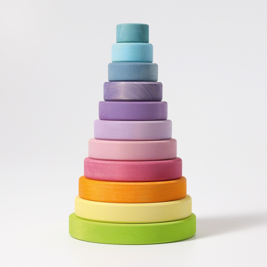 My First Grimm'S | Grimm’s Wooden Toys My First Grimm'S Grimm'S Conical Tower Pastel