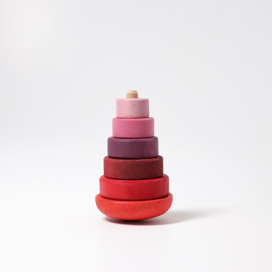 My First Grimm'S | Grimm’s Wooden Toys My First Grimm'S Grimm'S Conical Tower Wobbly, Pink