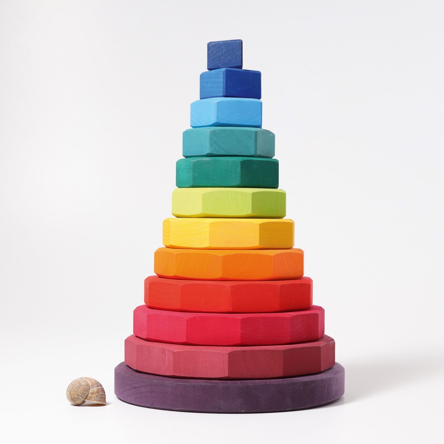 My First Grimm'S | Grimm’s Wooden Toys My First Grimm'S Grimm'S Giant Geometrical Stacking Tower