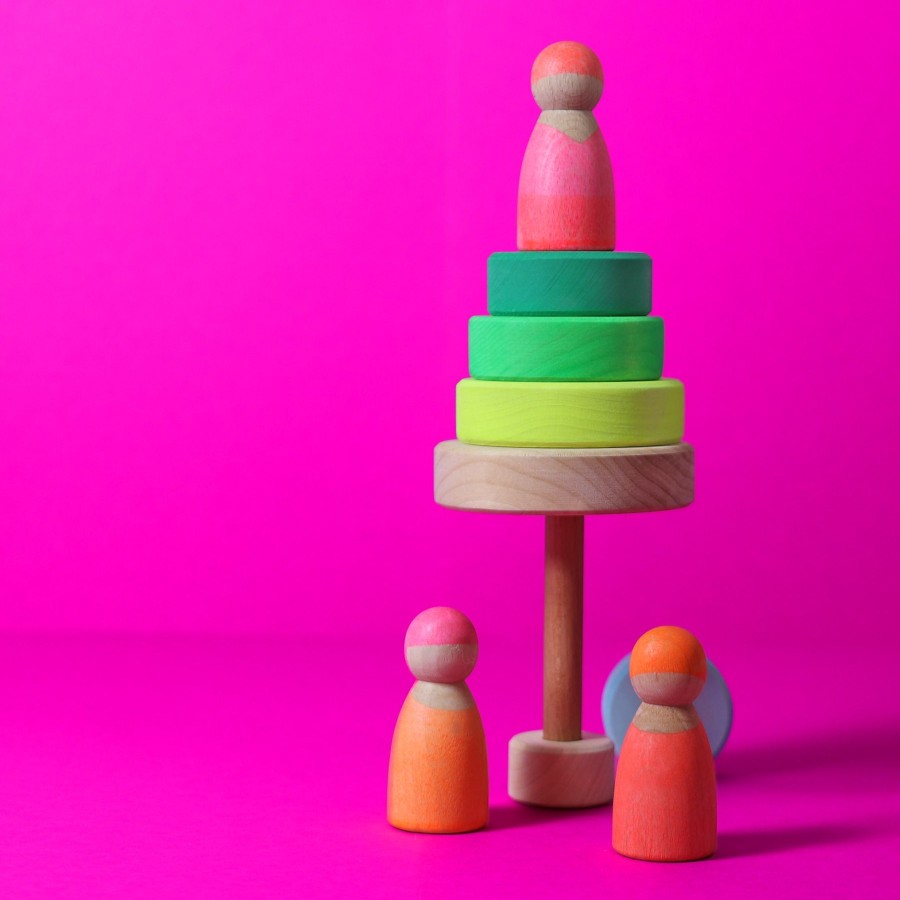 Loose Parts Play | Grimm’s Wooden Toys Loose Parts Play Grimm'S Neon Friends Pink