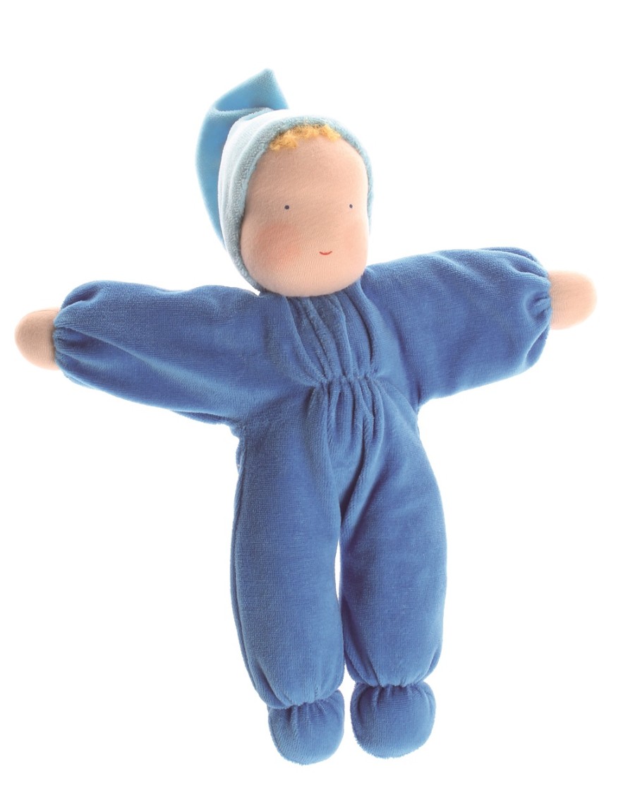 Waldorf Dolls | Grimm’s Wooden Toys Waldorf Dolls Grimm'S Soft Doll Blue