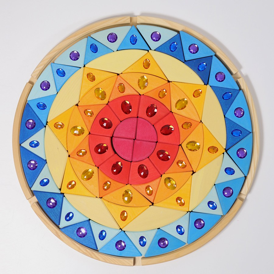 Grimm'S Puzzles | Grimm’s Wooden Toys Grimm'S Puzzles Grimm'S Sparkling Mandala Sun