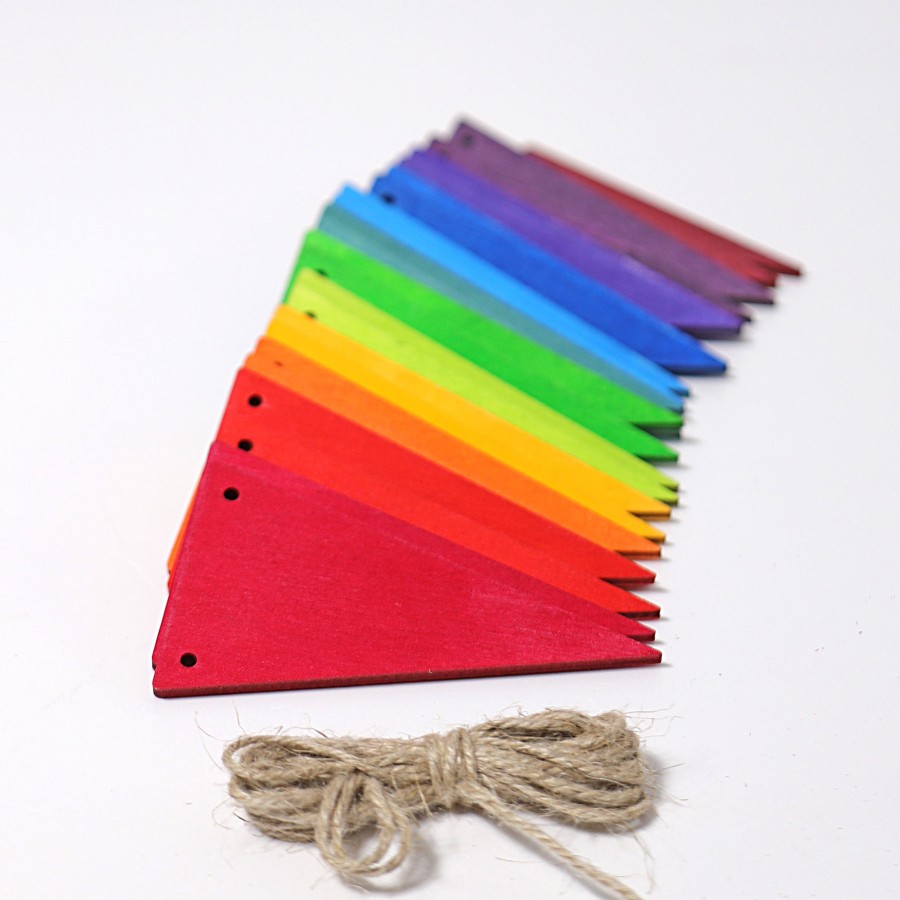 Grimm'S Birthday Rings & Decorations | Grimm’s Wooden Toys Grimm'S Birthday Rings & Decorations Grimm'S Pennant Banner Rainbow