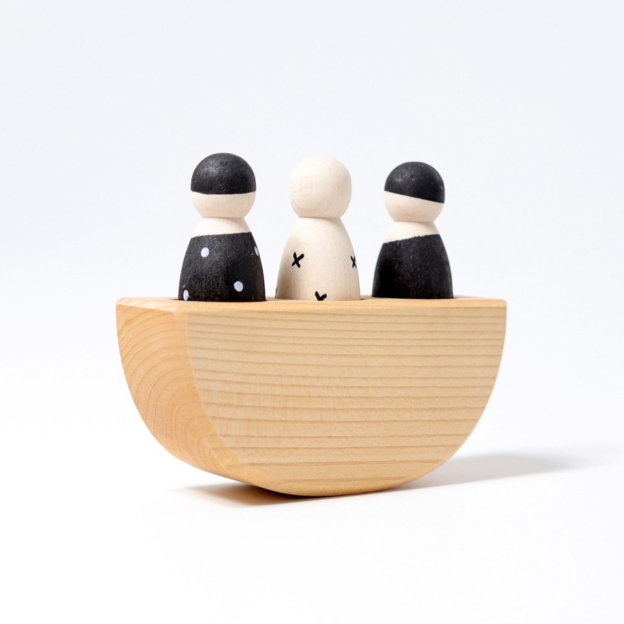 My First Grimm'S | Grimm’s Wooden Toys My First Grimm'S Grimm'S 3 In A Boat Monochrome