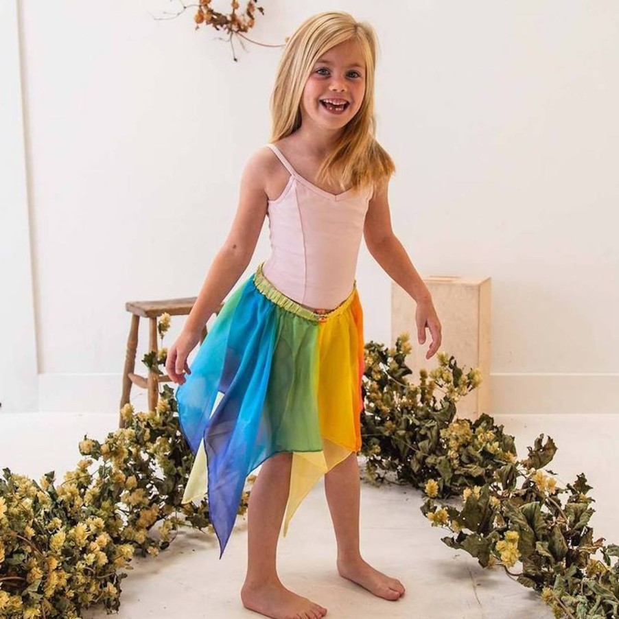 Dressing Up | Sarah’s Silks Dressing Up Sarah'S Silks Fairy Skirt Rainbow Yellow, Large