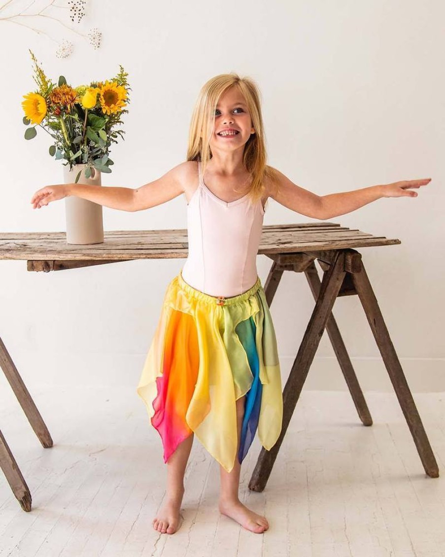 Dressing Up | Sarah’s Silks Dressing Up Sarah'S Silks Fairy Skirt Rainbow Yellow, Large