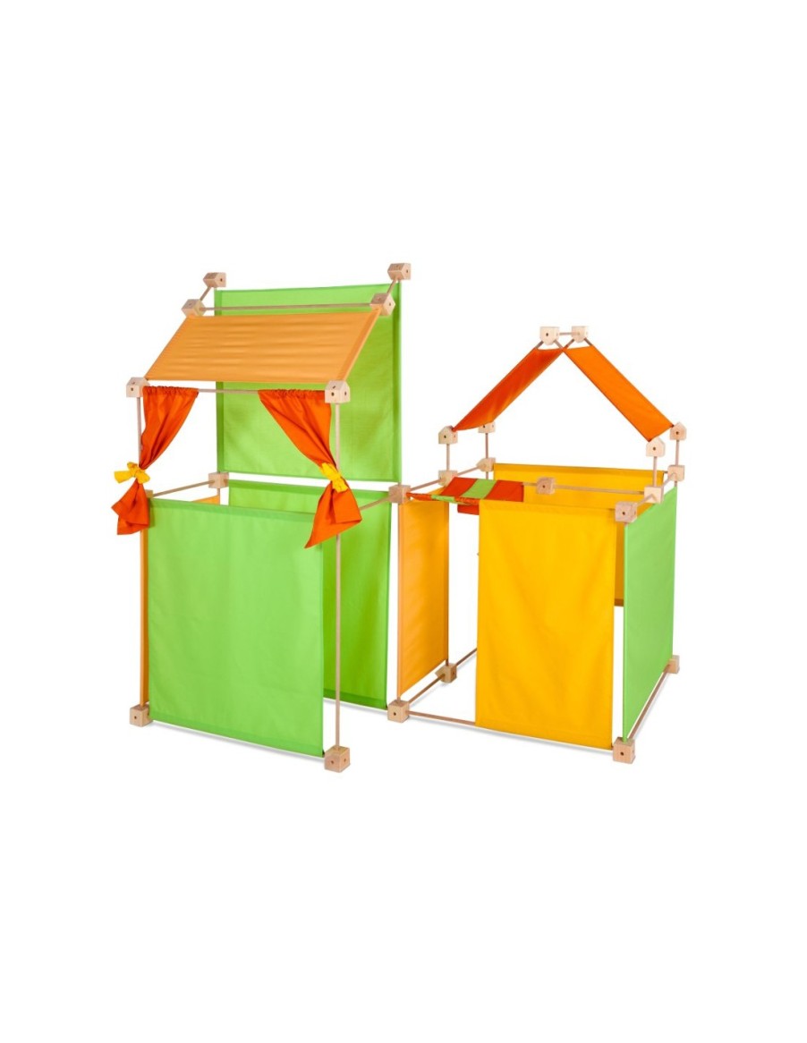 Tents & Playstands | Trigonos Tents & Playstands Trigonos Construction Tent Maxi, Green/Orange