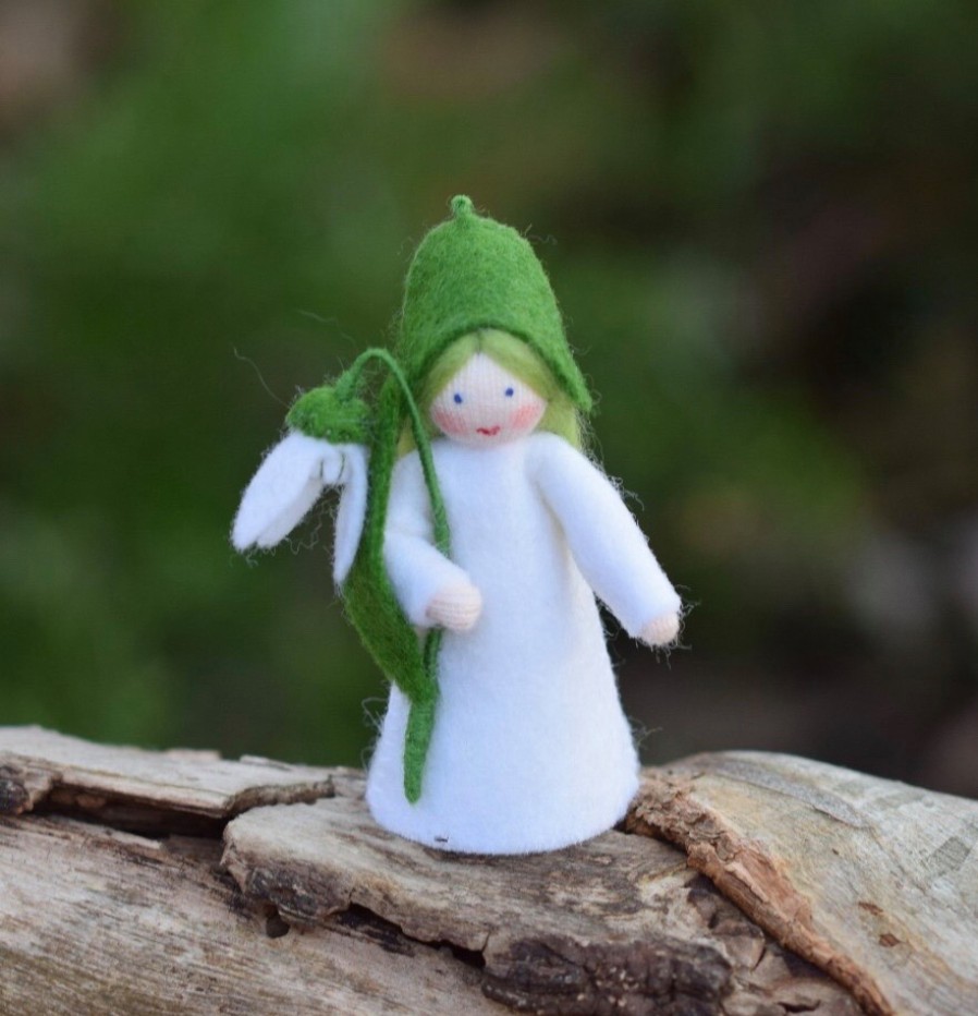 Seasonal Felt Fairies | Ambrosius Seasonal Felt Fairies Ambrosius Flower Fairy Snowdrop Girl