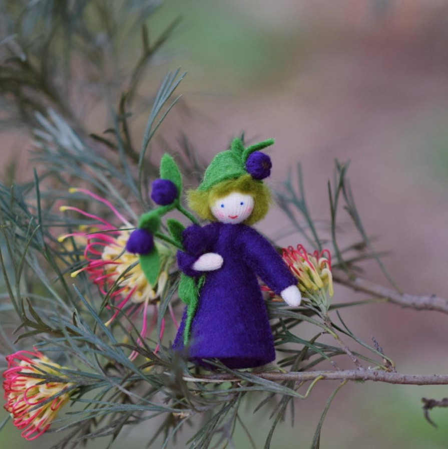 Seasonal Felt Fairies | Ambrosius Seasonal Felt Fairies Ambrosius Flower Fairy Blueberry Boy