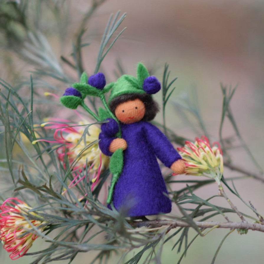 Seasonal Felt Fairies | Ambrosius Seasonal Felt Fairies Ambrosius Flower Fairy Blueberry Boy Dark