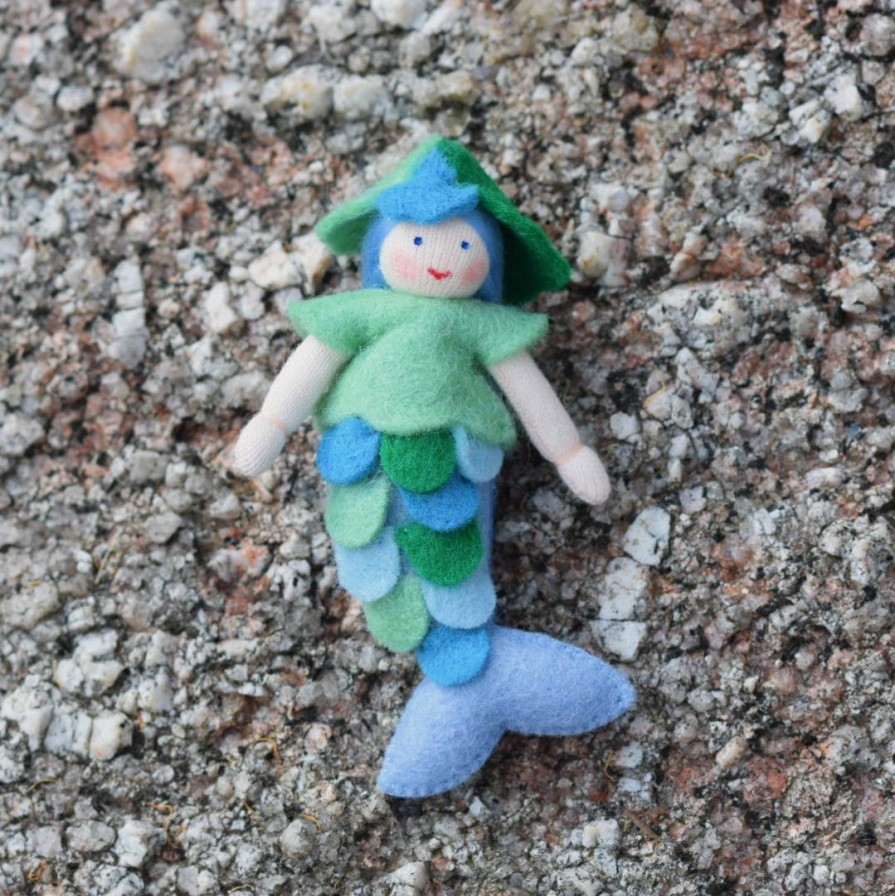 Seasonal Felt Fairies | Ambrosius Seasonal Felt Fairies Ambrosius Flower Fairy Mermaid Blue