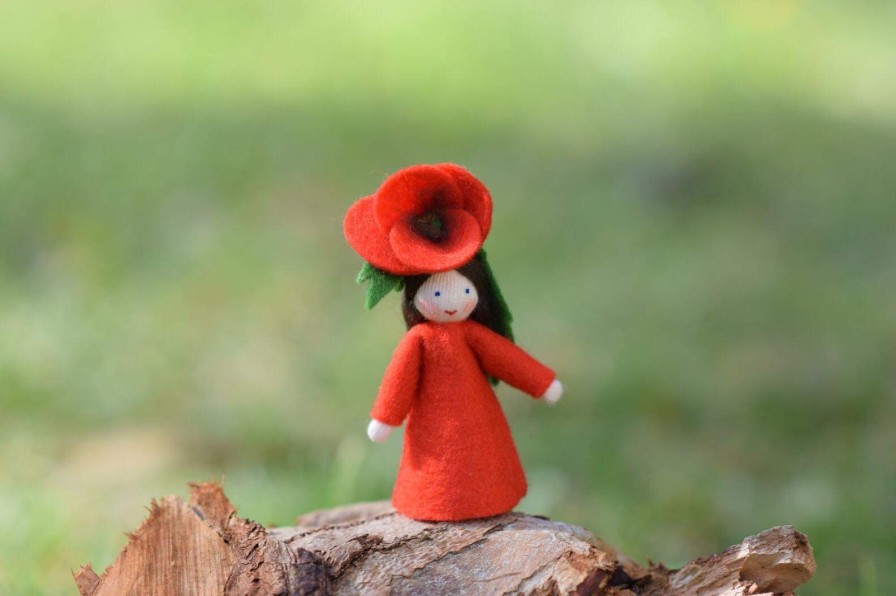 Seasonal Felt Fairies | Ambrosius Seasonal Felt Fairies Ambrosius Flower Fairy Poppy